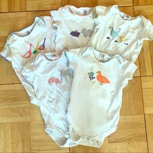 Adorable Baby Boden set of farm animal onesies 12m